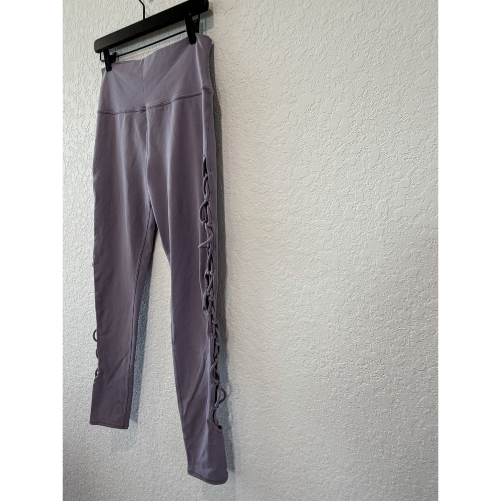 Alo Woman's High Waist Yoga Interlace Leggings Lilac Purple L Full Length - Picture 2 of 10